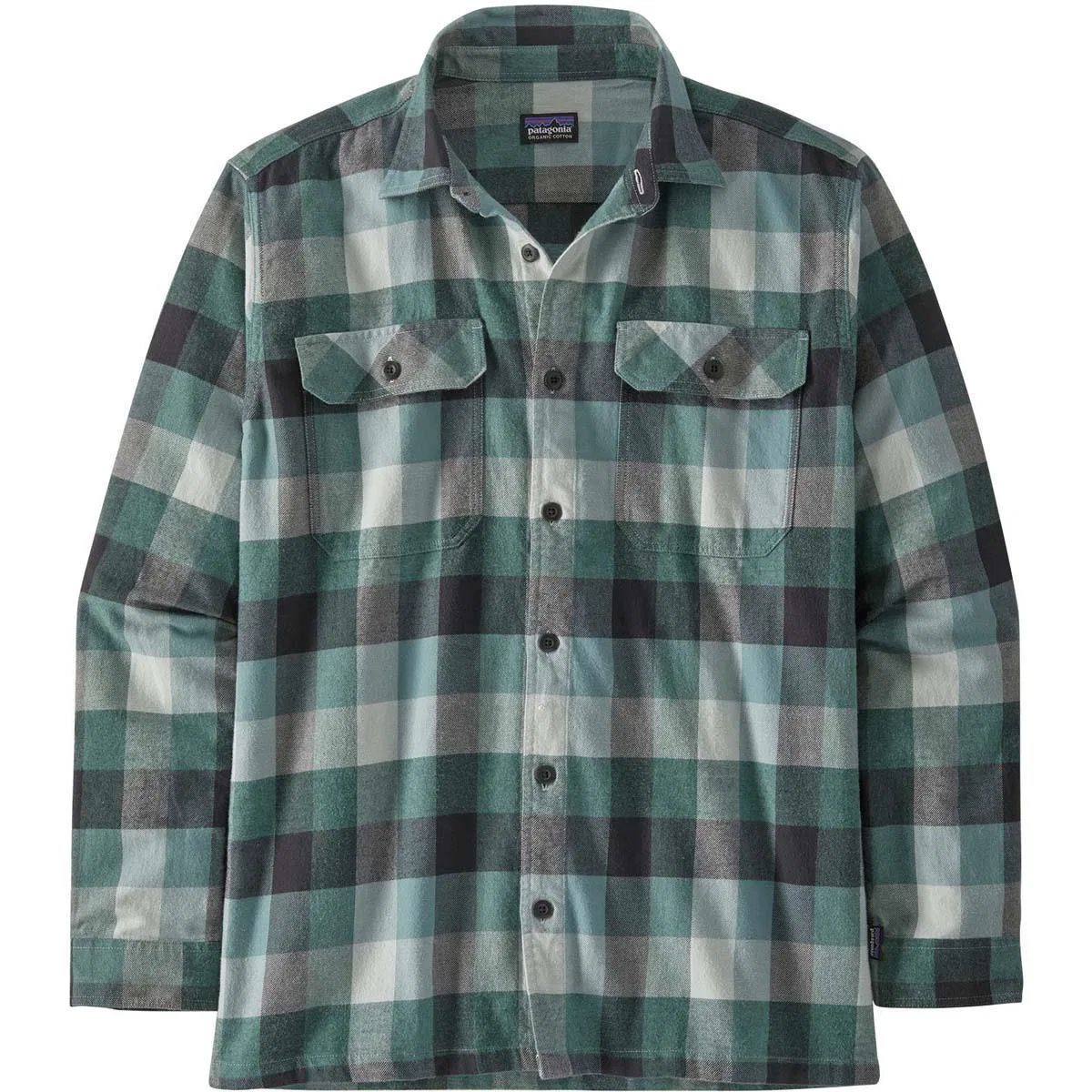 Фланелевая рубашка с длинным рукавом из органического хлопка Fjord Flannel Patagonia, Guides/Nouveau Green — фото 3
