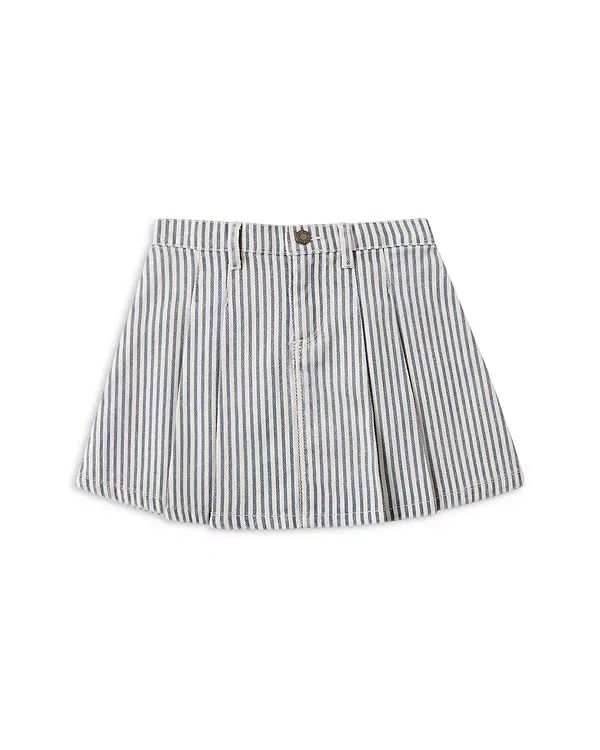 Детская юбка для девочек плиссированная Railroad Striped Pleated Denim Rylee + Cru, Natural