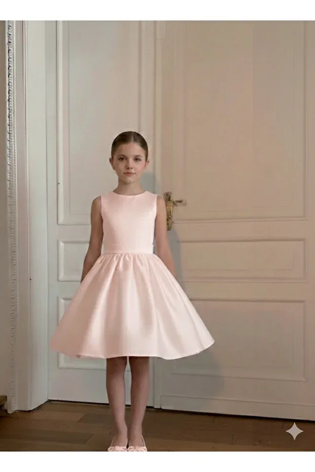 Детское платье для девочек с коротким рукавом Asel Kids, Pink — фото 2