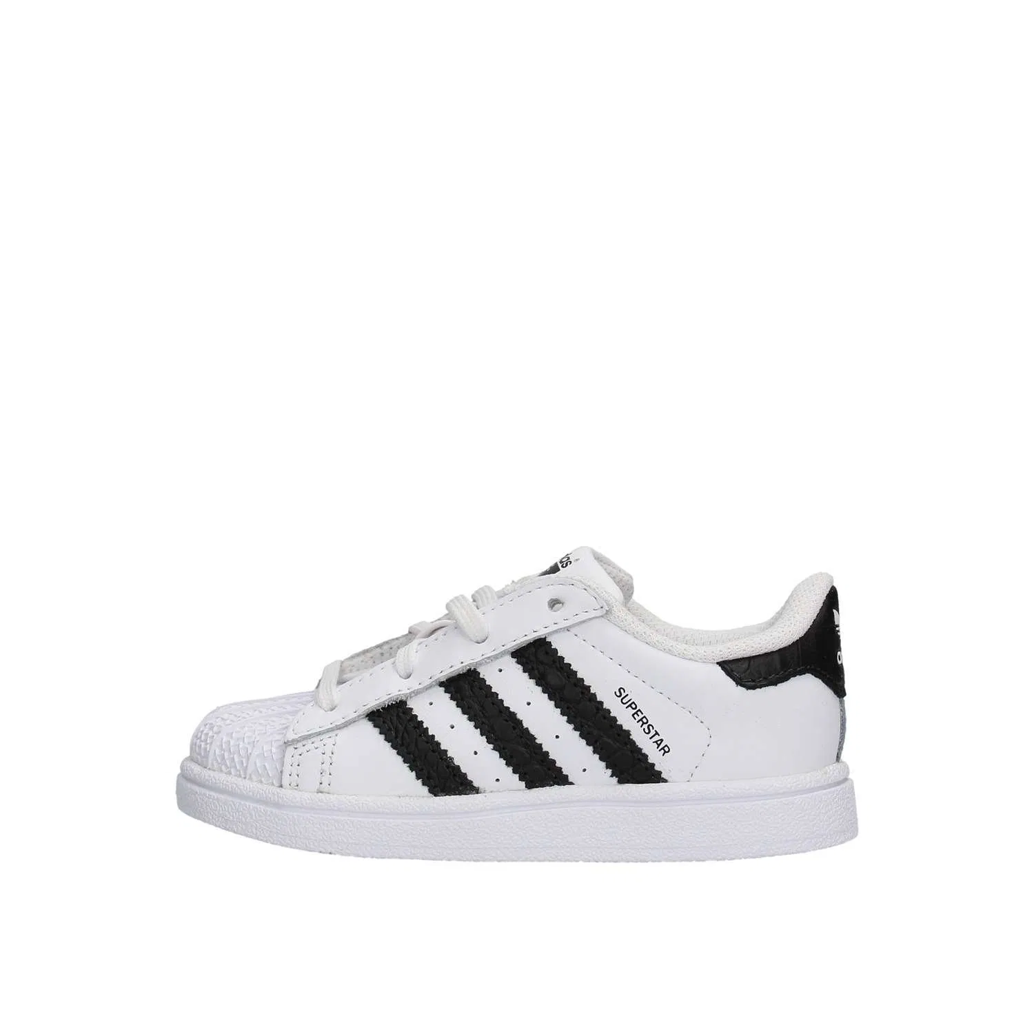 Детские кроссовки для мальчиков с цельно-кожаным верхом Superstar Adidas, White Ftwr White Core Black Core Black — фото 2