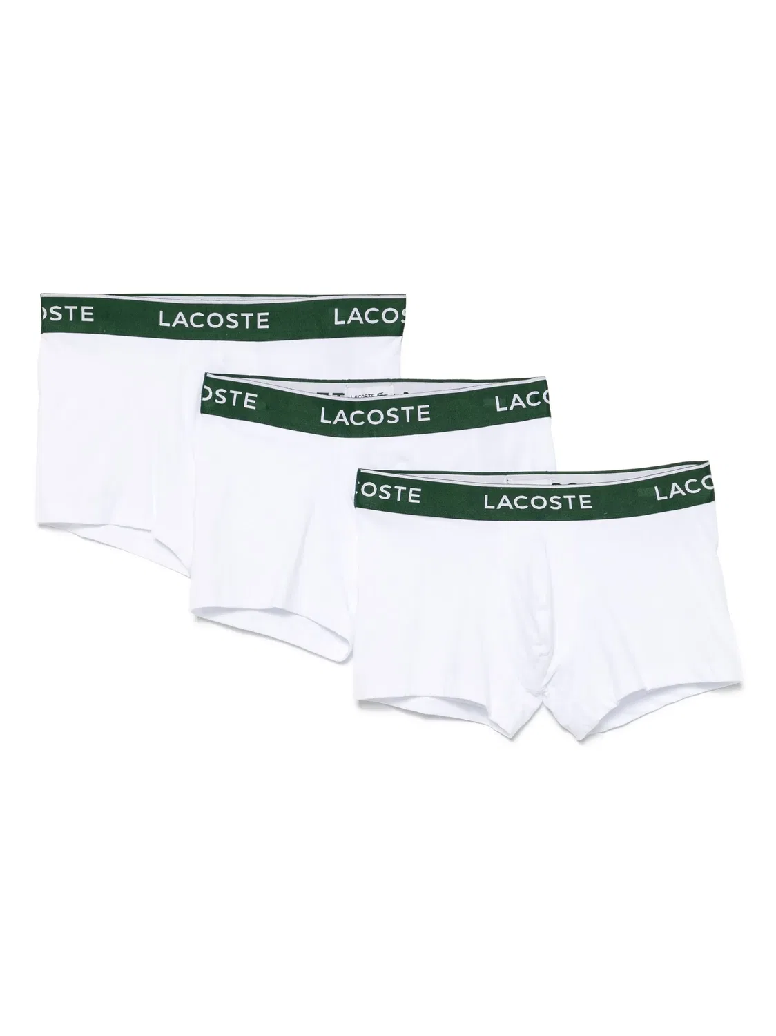 Боксеры с логотипом на поясе (упаковка из трех) Lacoste, белый