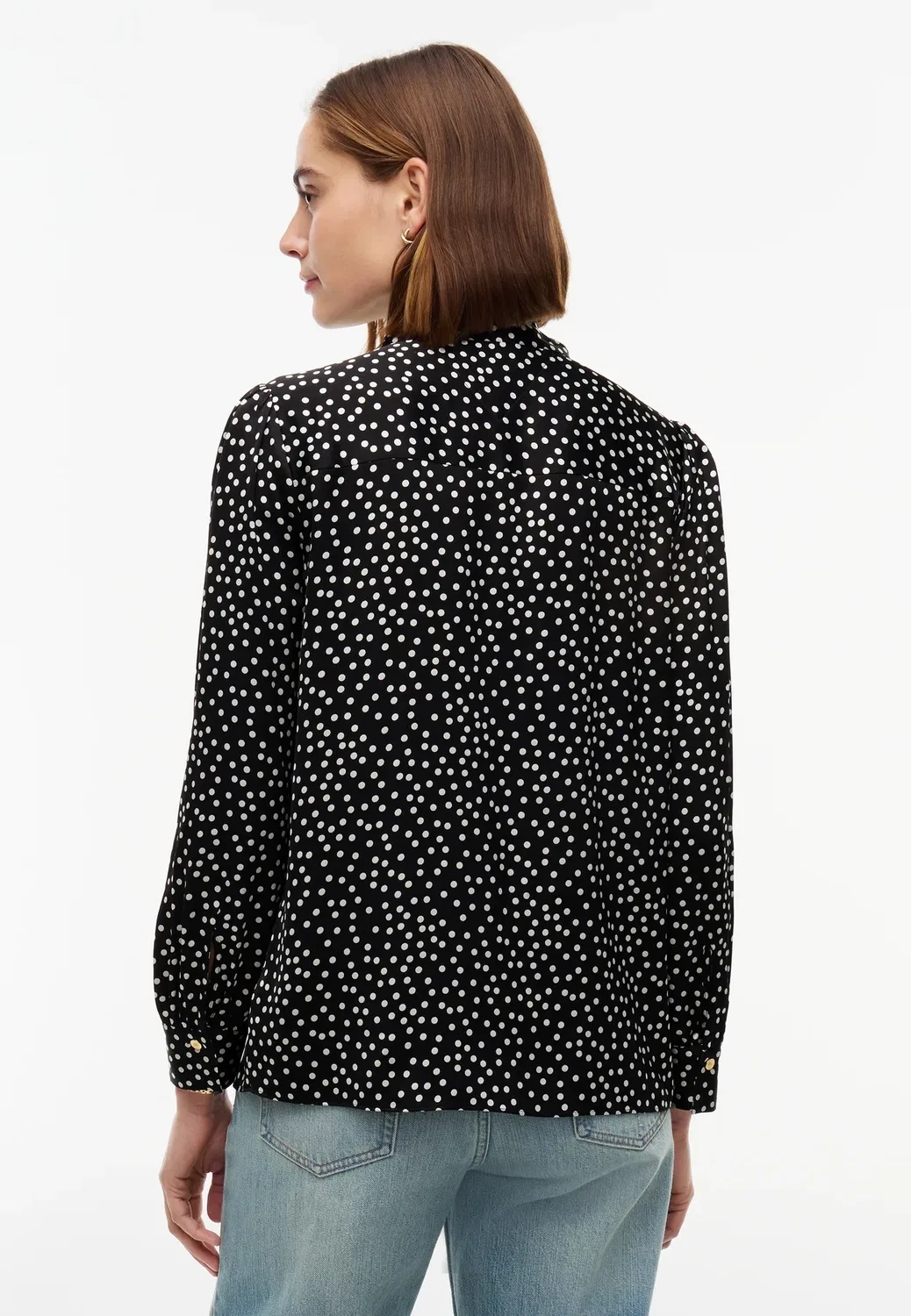 Блузка с бантом - блузка Tommy Hilfiger, Black Base Pois — фото 3