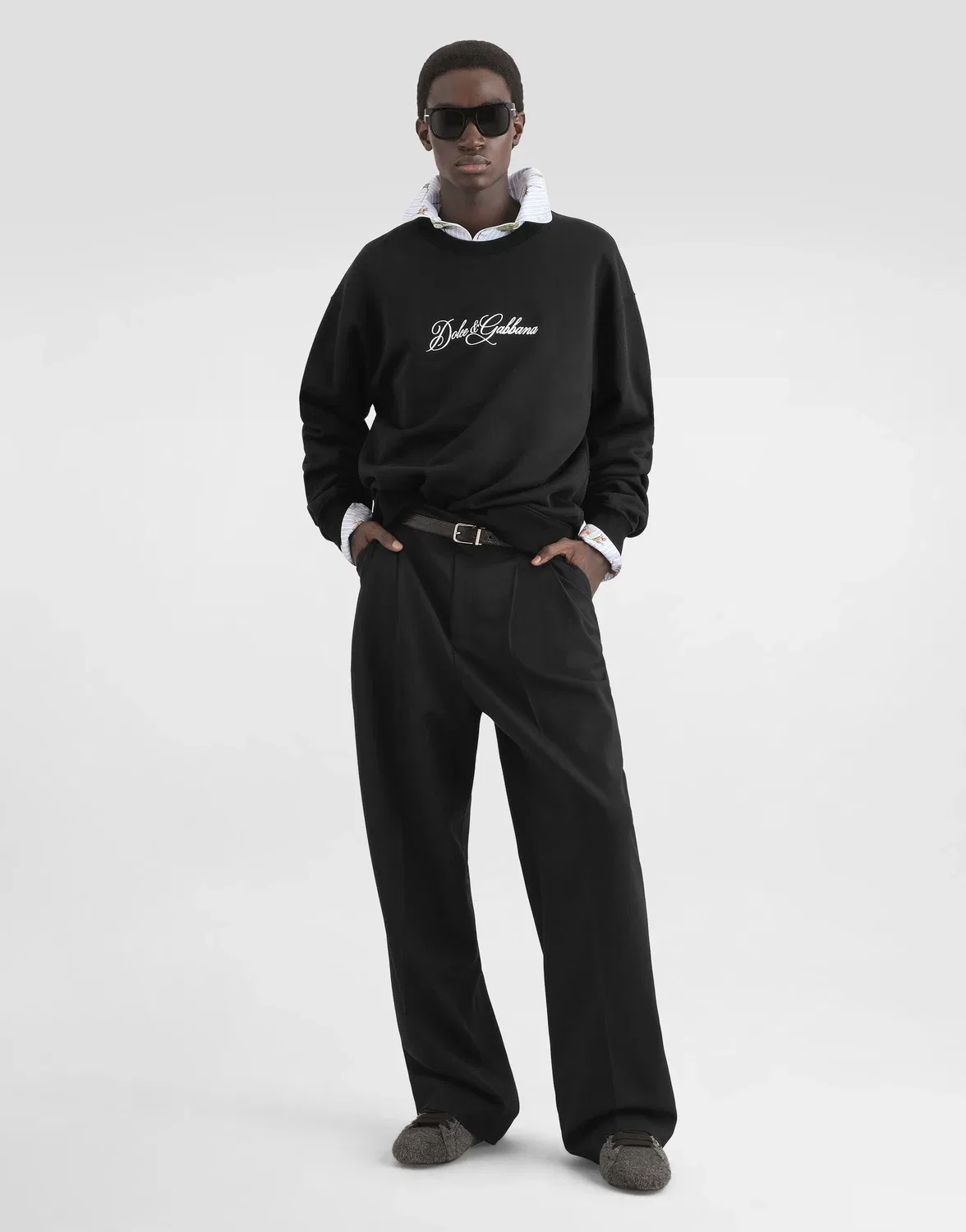 Шерстяные брюки из габардина Dolce & Gabbana, черный — фото 2