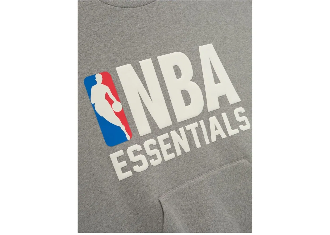 Мужской свитшот с круглым вырезом Fear of God Essentials NBA Sport Crewneck, Concrete Heather — фото 3