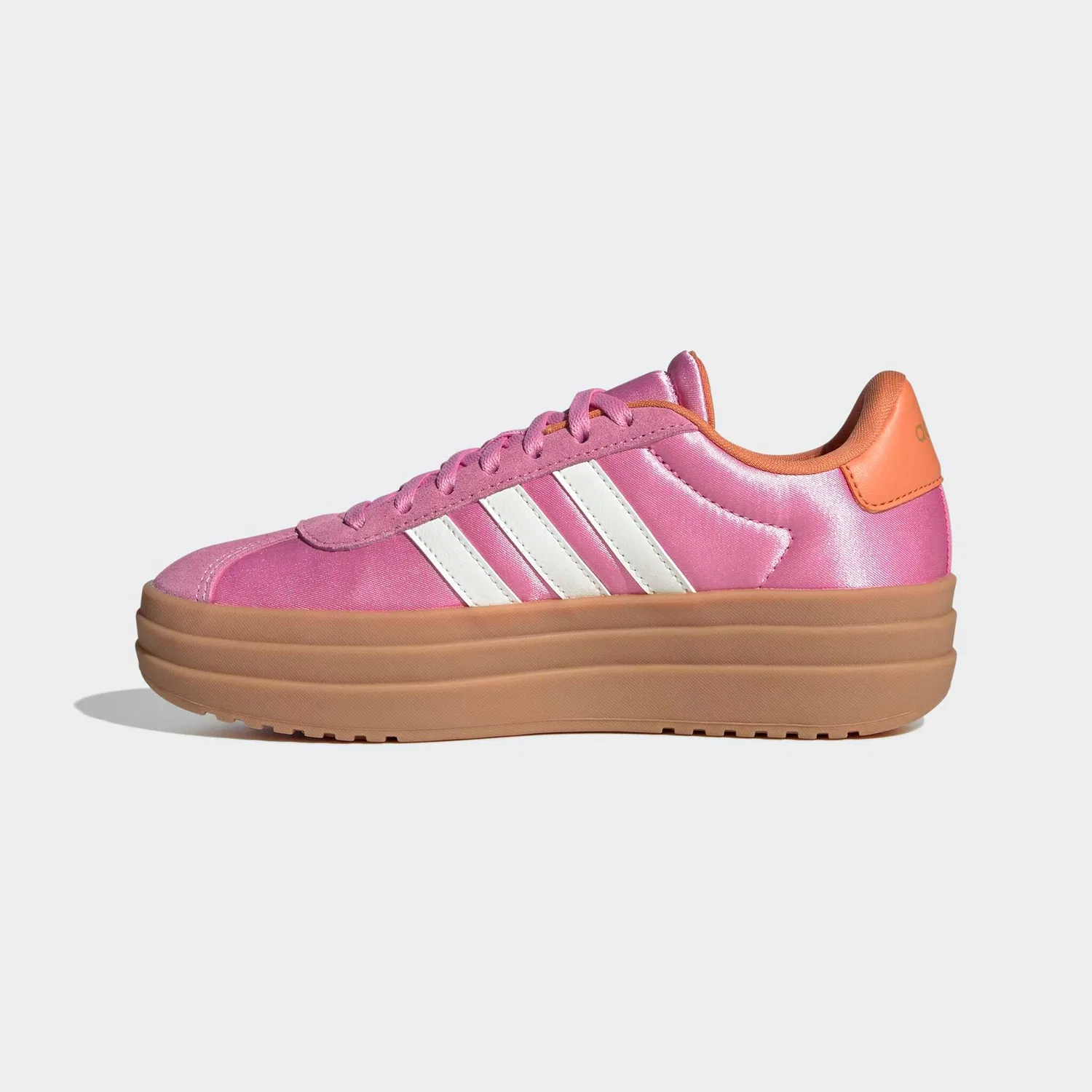 Детские кроссовки на платформе VL Court Bold Adidas Sportswear, Bliss Pink/Off White/Dusky Orange — фото 3
