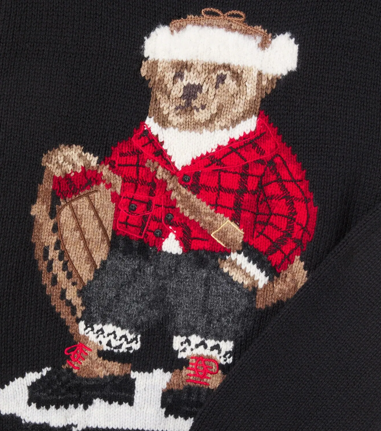 Свитер хлопковый Polo Bear Polo Ralph Lauren Kids, черный — фото 3
