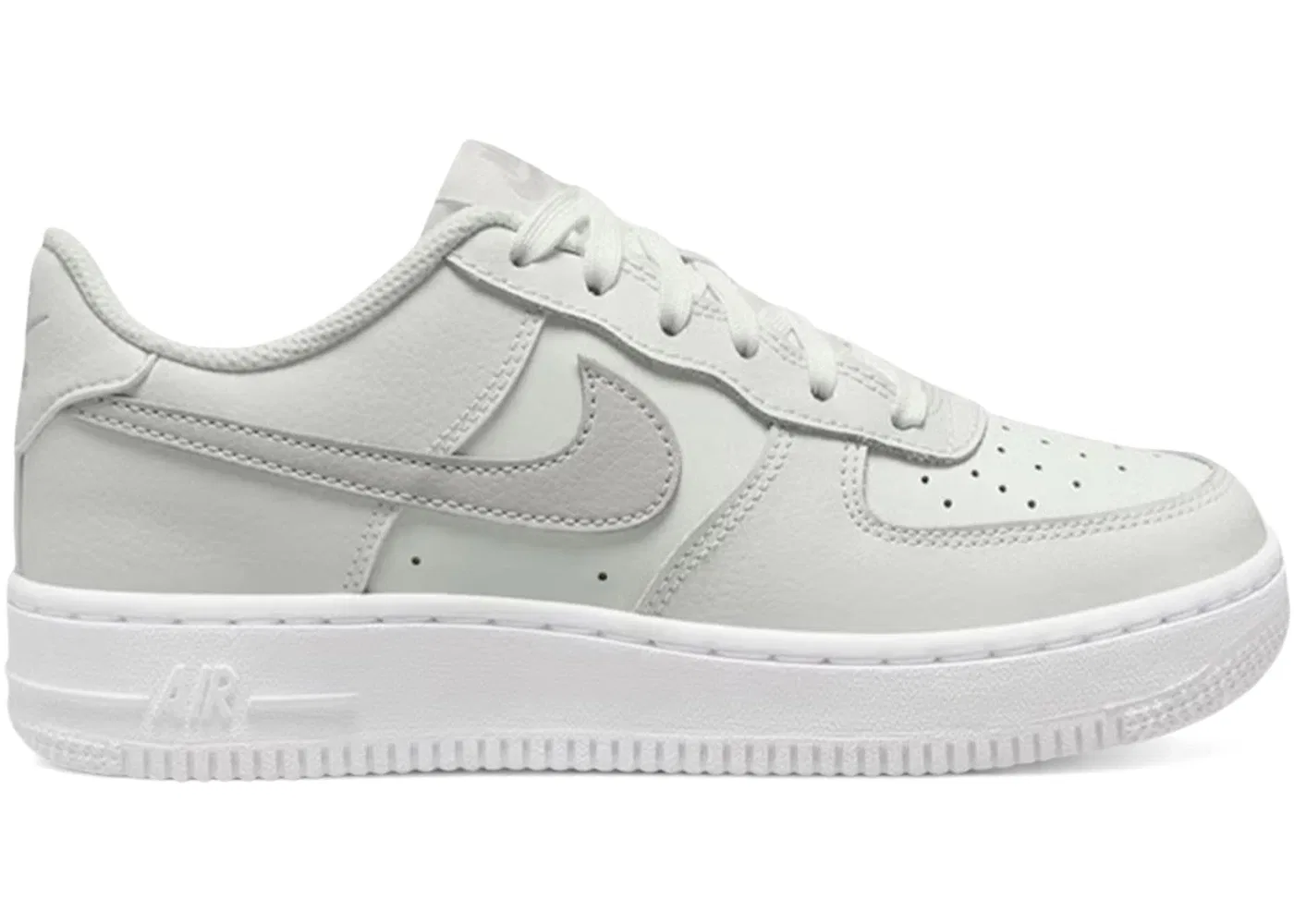 Детские кроссовки для мальчиков и девочек с перфорацией Nike Air Force 1 Low Essential+ Nike, Summit White/Vast Grey/Platinum Tint/White