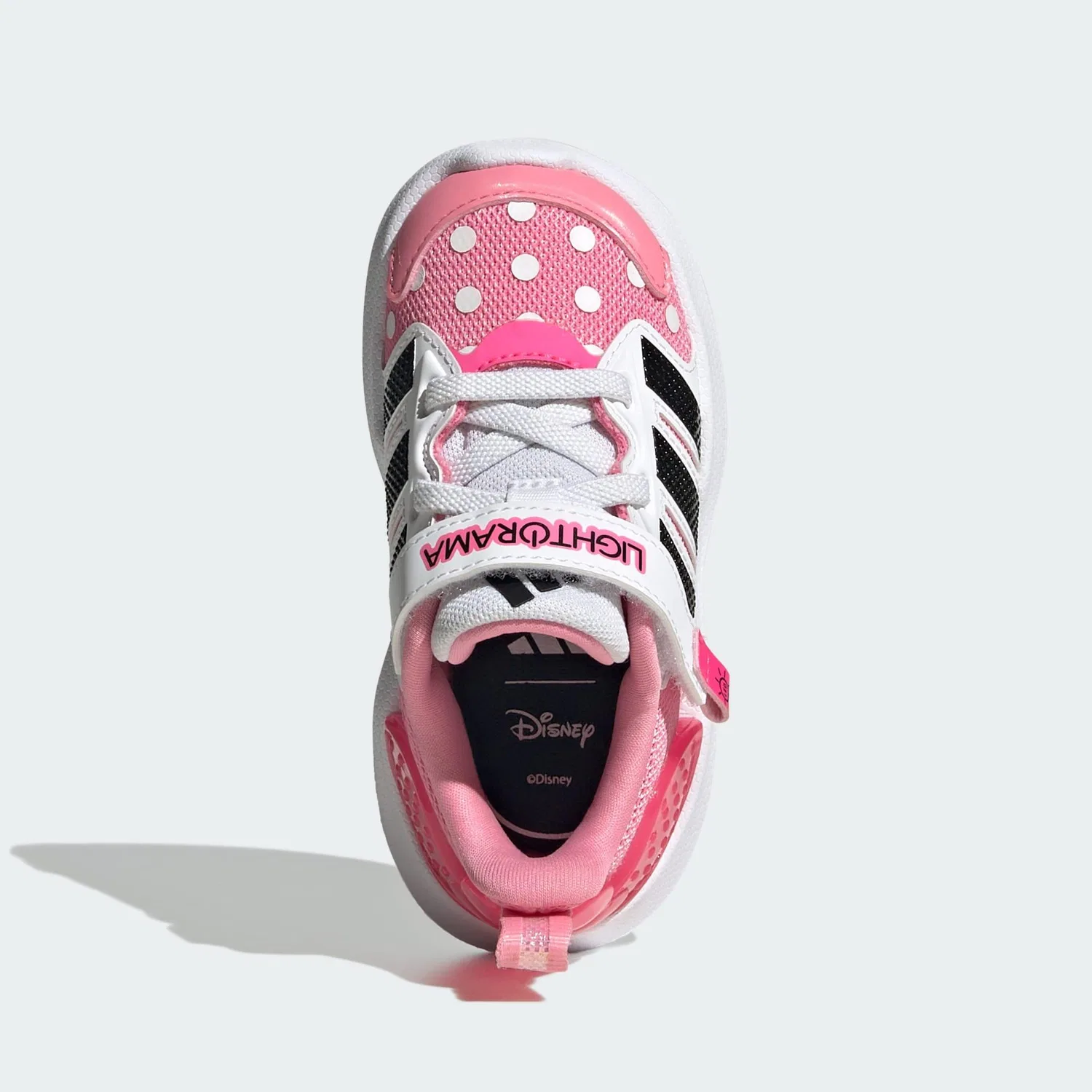 Детские кроссовки с LED-подсветкой Lightorama Minnie Maus Adidas, Hellrosa Schwarz Rosa — фото 2