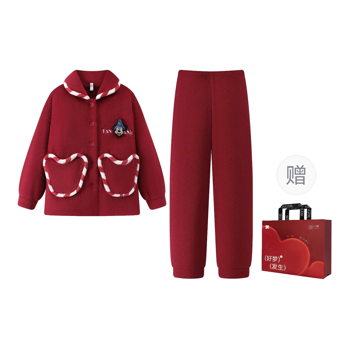 Детский комплект пижам с принтом Disney x Pajama Set Unisex Shopping Bag Gongdie, Red Women's-Shopping Bag