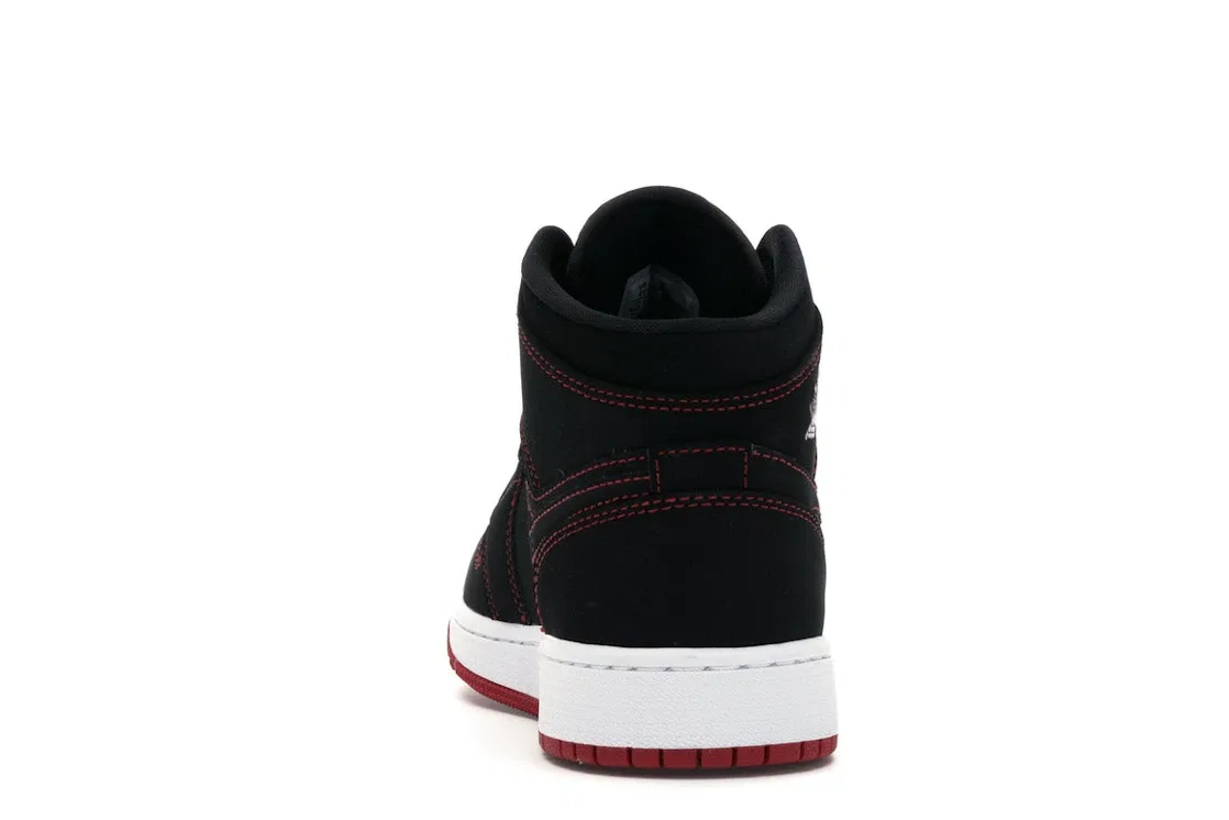 Детские кроссовки с принтом Jordan 1 Mid SE Jordan, Black/Red — фото 4