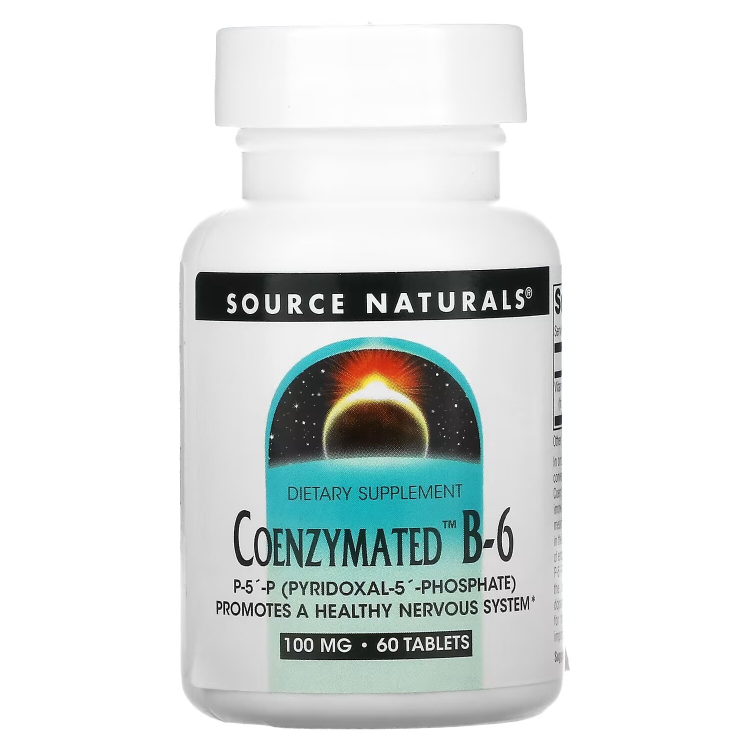 

Source Naturals Ферментированный витамин B6 100 мг, 60 таблеток