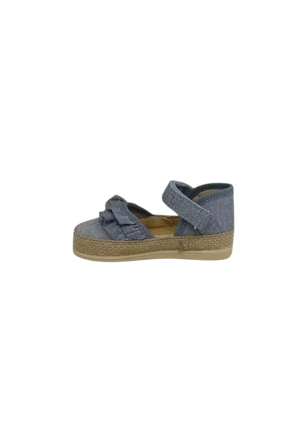 Балетки на щиколотке с ремешком, текстильные, Espadrillas Vulladi light blue, светло-голубой