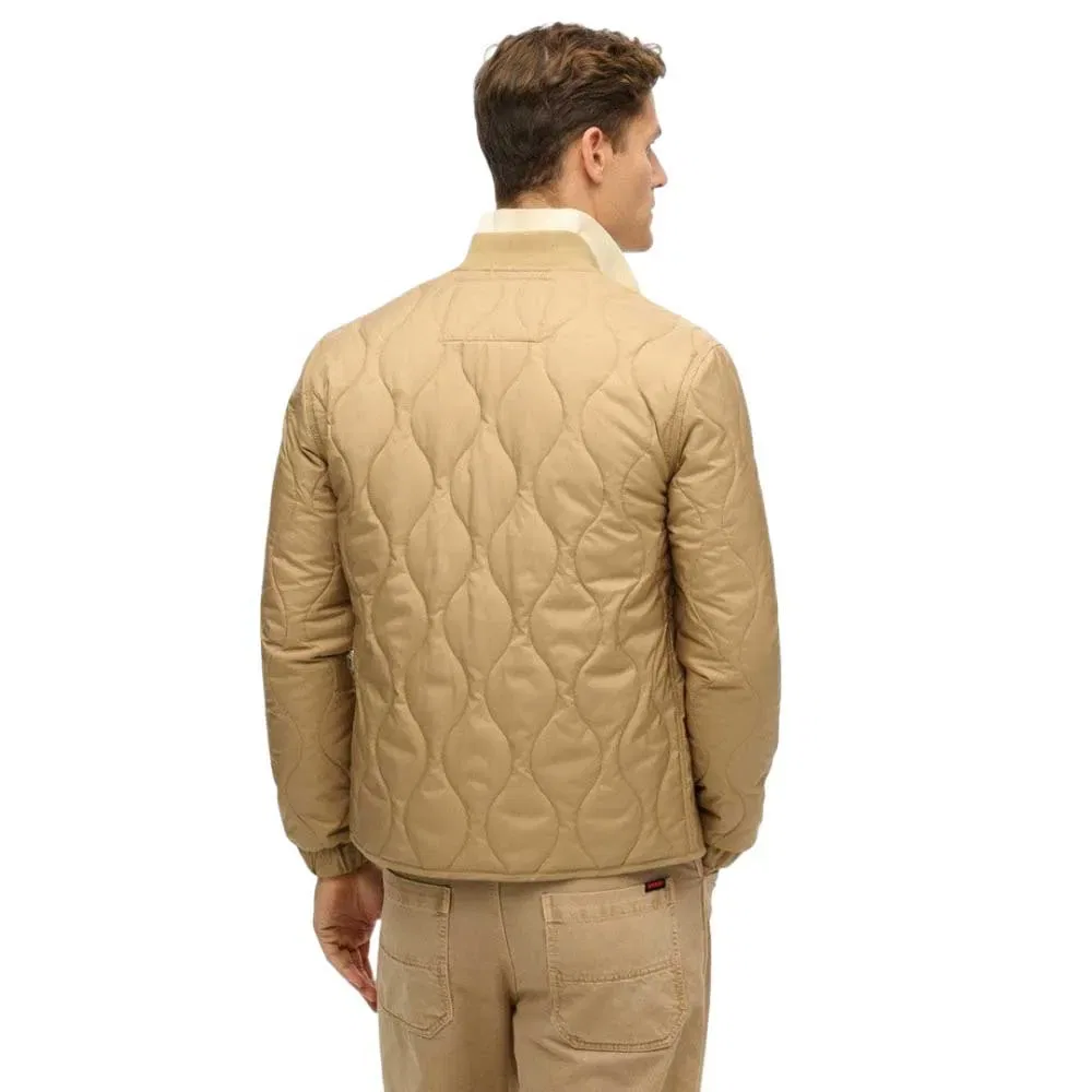 Мужская куртка-стеганый лайнер с рипстоп-материалом Surplus Quilted Liner Superdry, Beige — фото 2