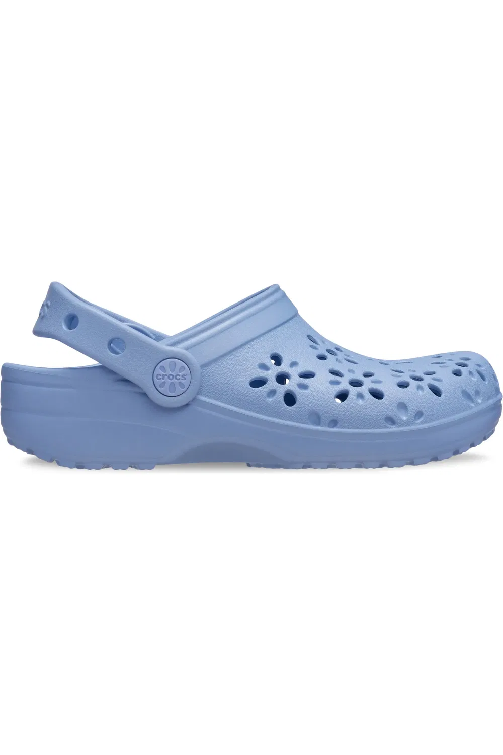 Детские сабо с цветочной лазерной перфорацией Classic CROCS, Blue Haze — фото 2