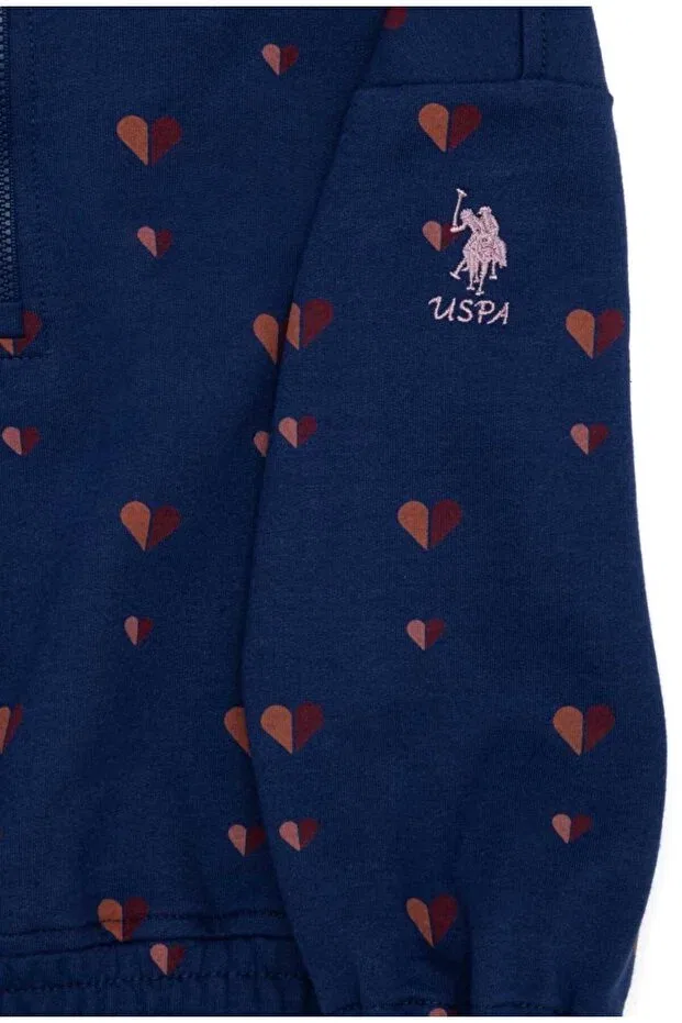 Детская толстовка с капюшоном оверсайз U.S. Polo Assn., Dark Blue — фото 4