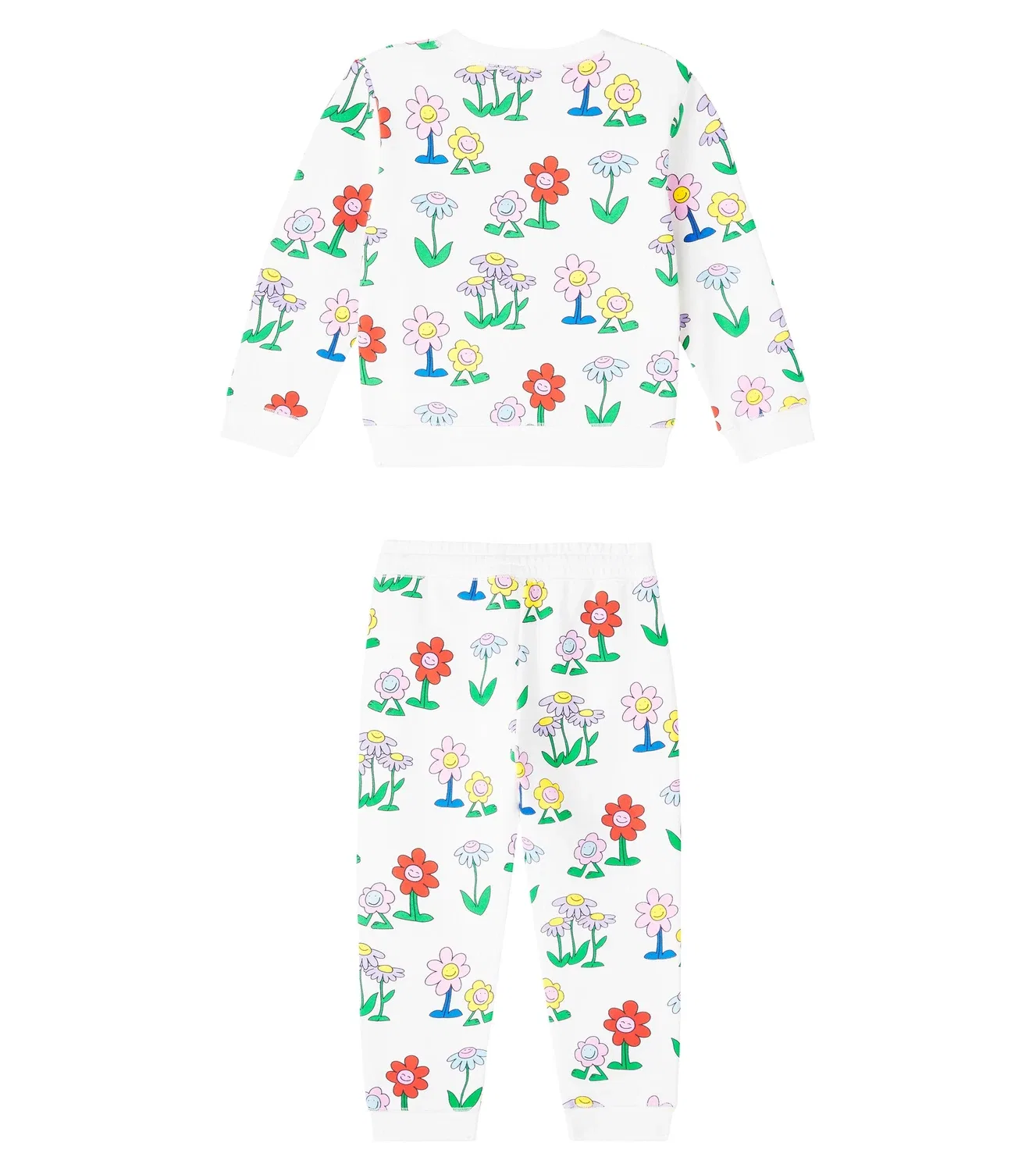 Комплект из свитшота и спортивных штанов с принтом Stella Mccartney Kids, белый — фото 3