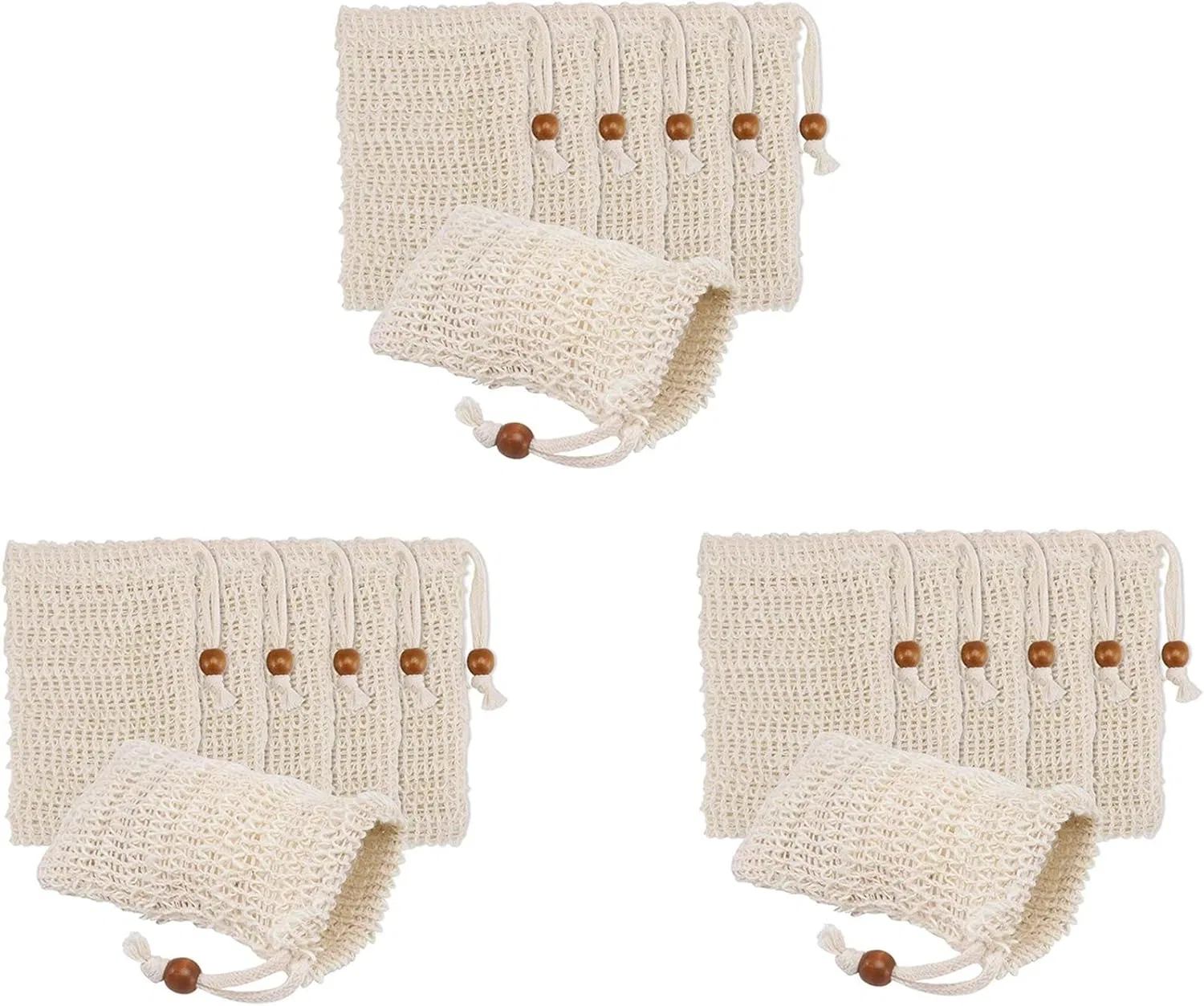 Мыльные мешочки, 120 шт, Youbones, Cotton Linen, 14 x 9 см, Beige