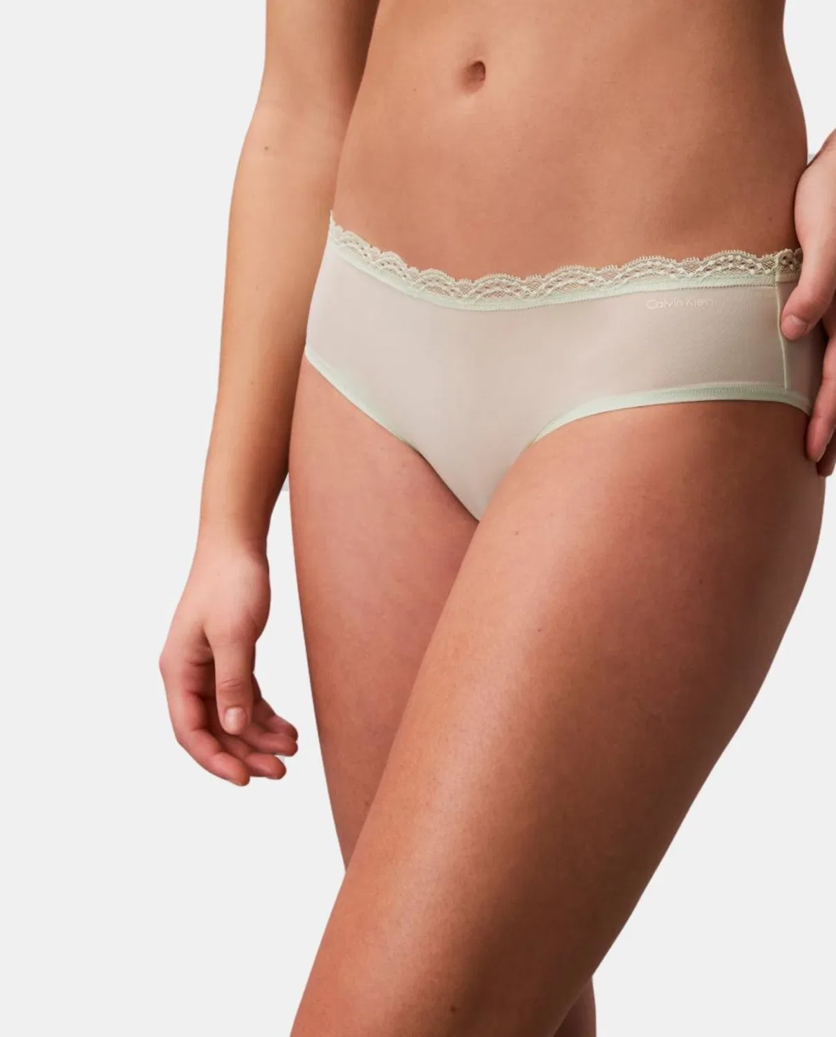Женские трусы-слипы с кружевом Braga Hipster Calvin Klein, Verde
