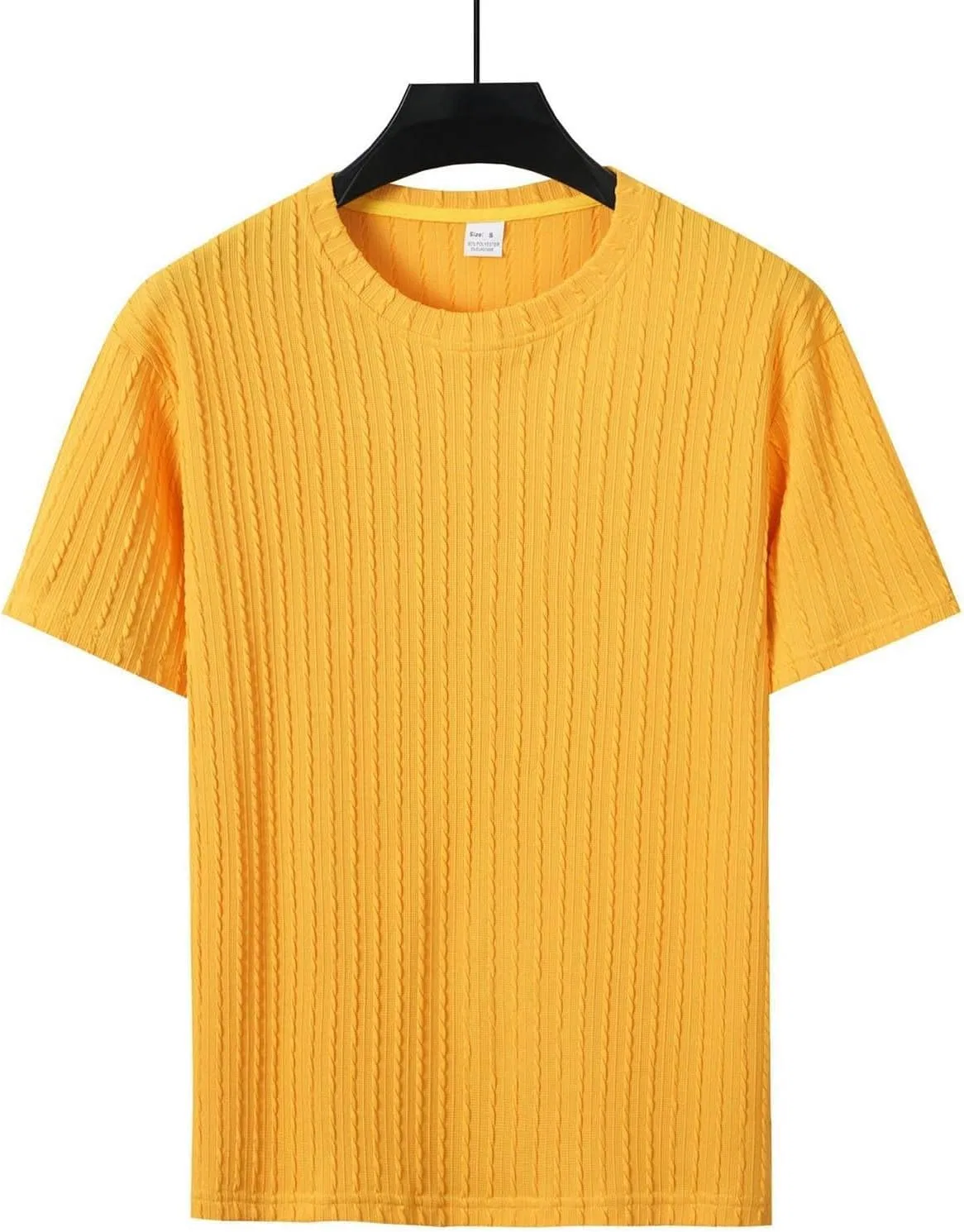 Мужская майка с рельефной текстурой Muscle T Shirts, Yellow — фото 4