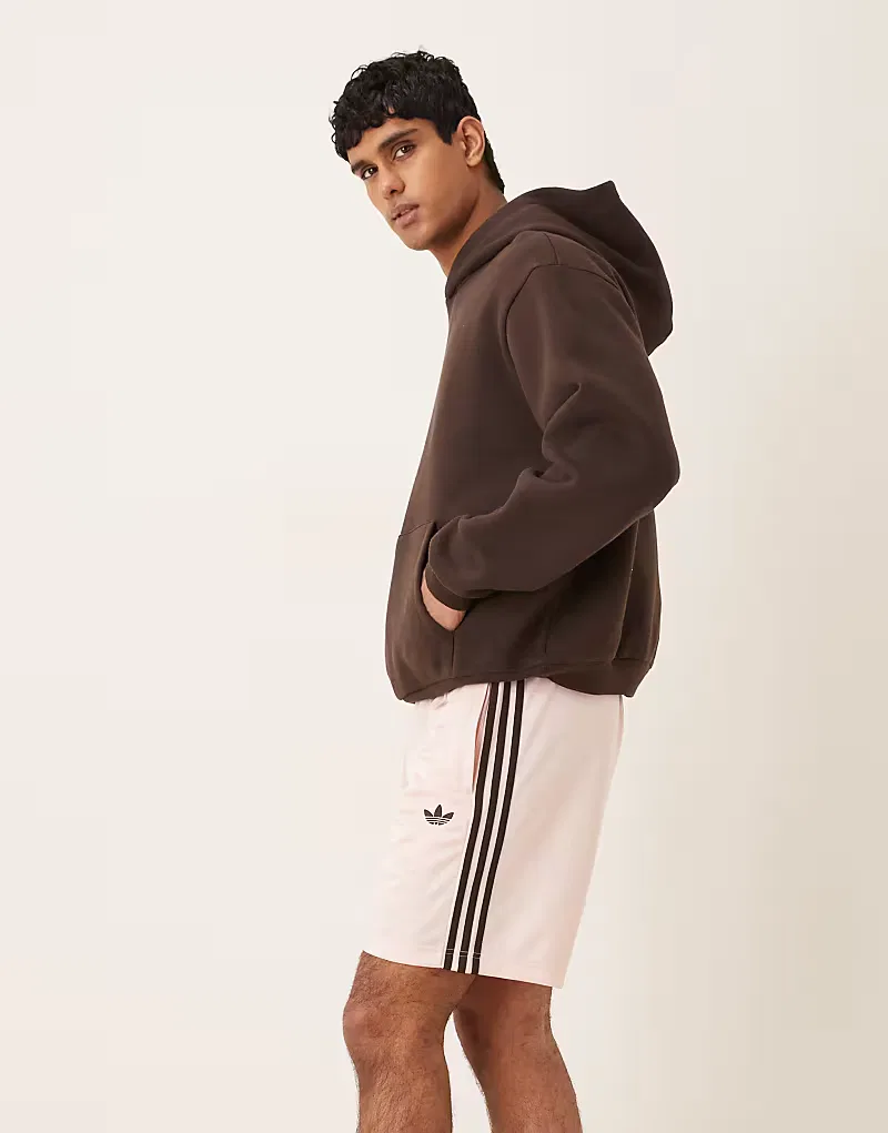 Шорты Adidas Originals с тремя полосками, пыльно-розовый — фото 3