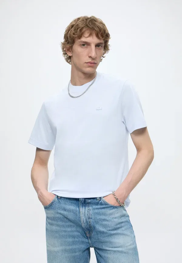 Футболка Lacoste, хлопок, светло-голубой — фото 4