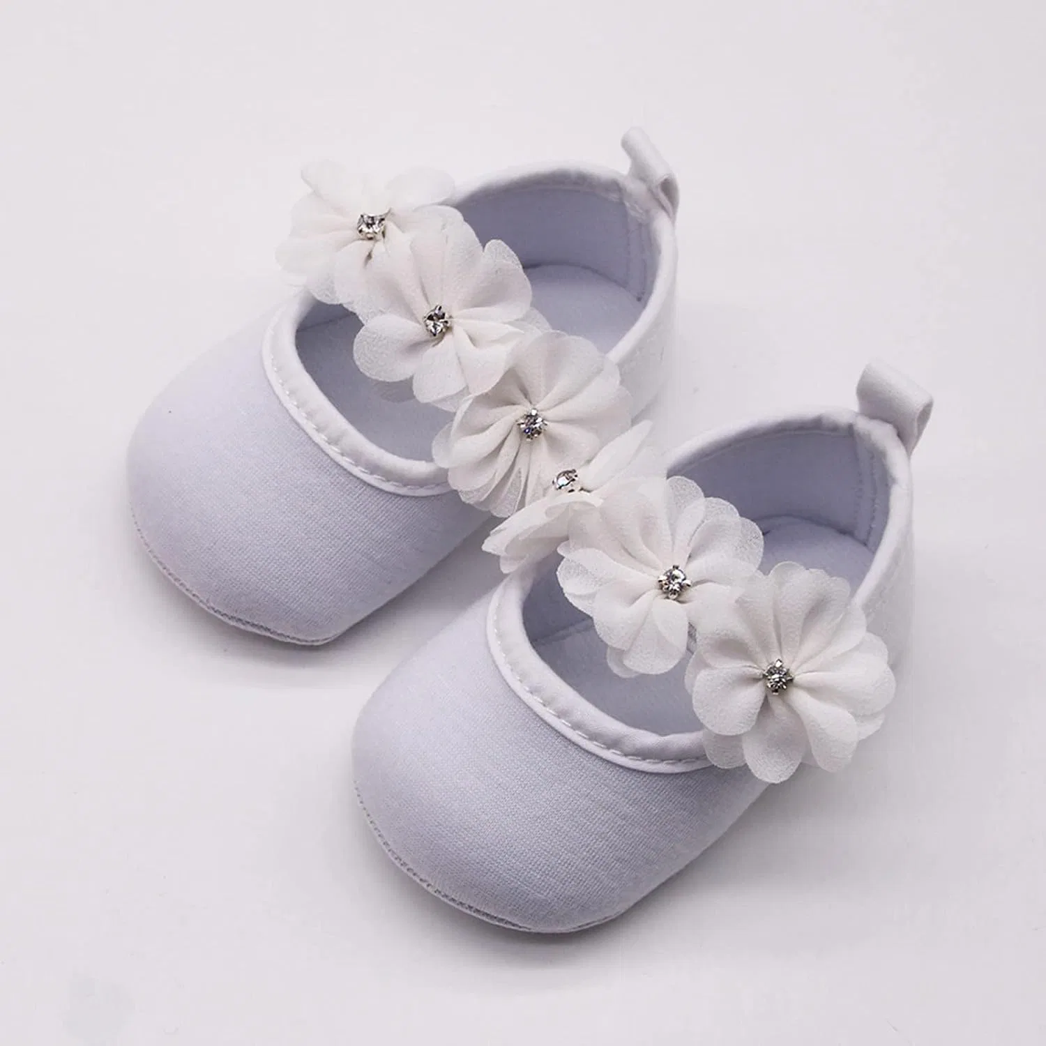 Детские туфли Мэри Джейн для девочек с мягкой подошвой, White — фото 3