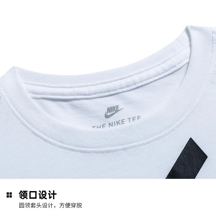 Детский комплект из футболки и шорт Nike, Белый/Черный — фото 4
