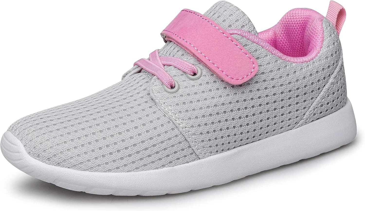 Детские кроссовки для девочек с ремешками TOEDNNQI, Grey/Pink