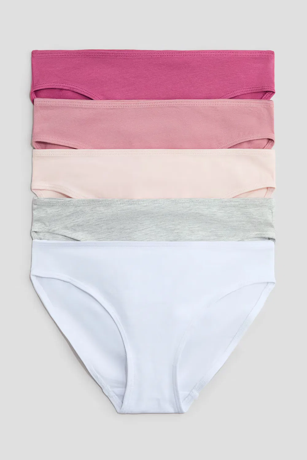 5 трусов в упаковке H&M, Rosa/Dunkelrosa