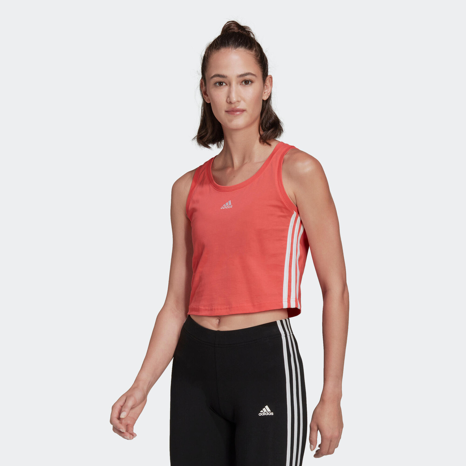 

Топ фитнес Adidas женский красный