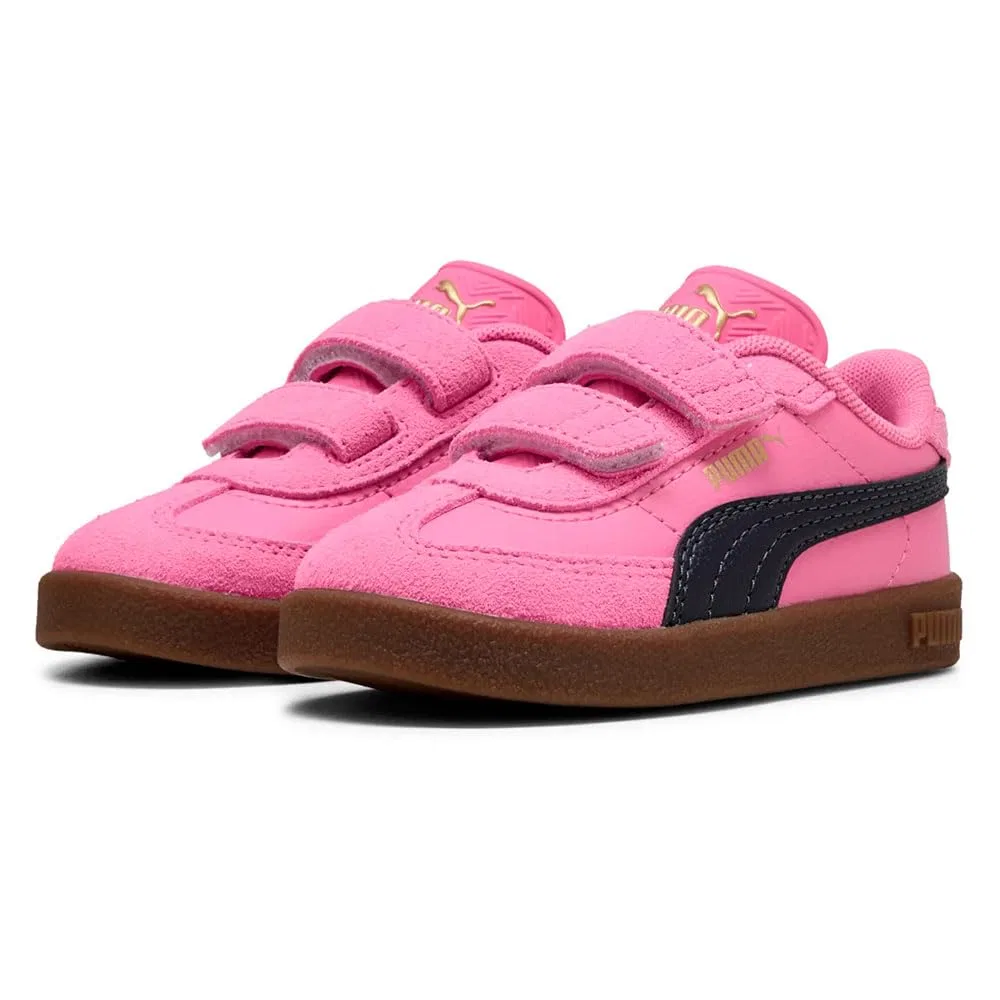 Детские кроссовки для мальчиков с липучкой PUMA Club II Era V Inf PUMA, Posie Pink New Navy