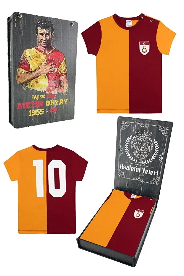 Детская футболка с принтом Galatasaray, Red - Yellow