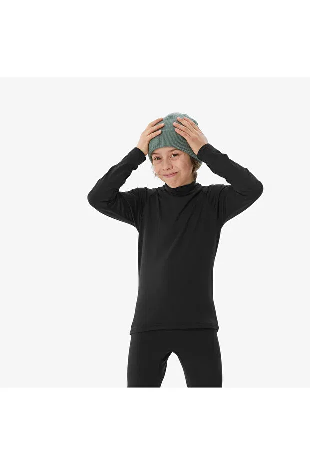 Детское термобелье для девочек с длинным рукавом Wedze Decathlon, Black