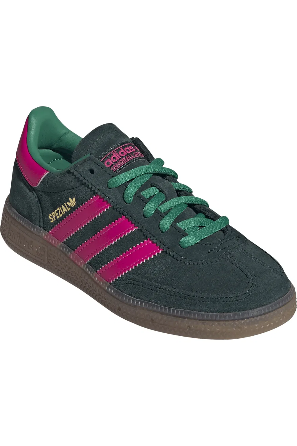 Детские кроссовки с цветочной вышивкой Handball Spezial adidas, Aurora Ivy/Shock Pink/Gum5
