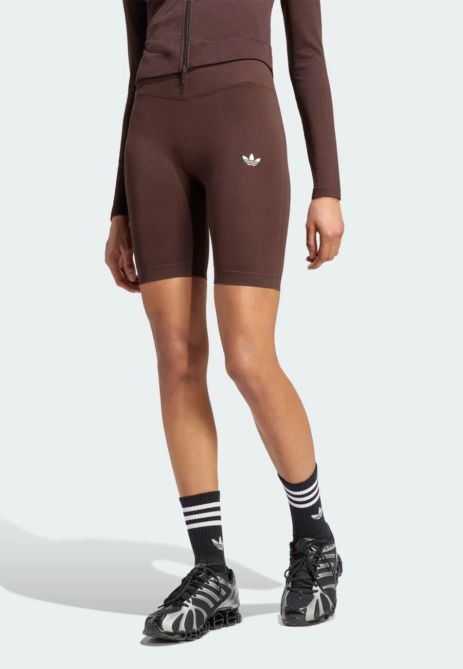 Узкие леггинсы ADIDAS ORIGINALS 'Essentials' темно-коричневого цвета — фото 2