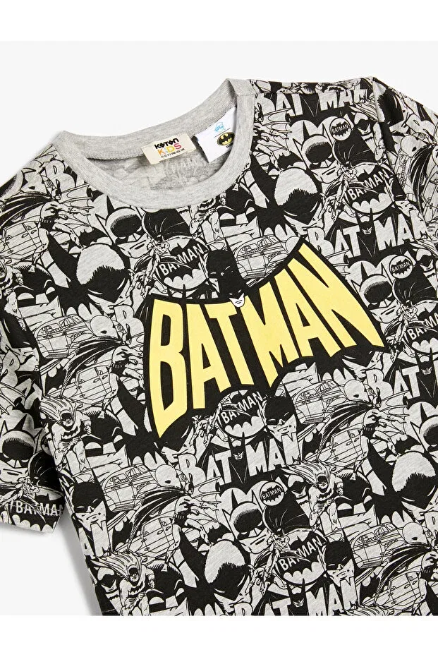 Детская футболка для мальчиков с принтом Batman Licensed Koton, Gray Patterned — фото 3