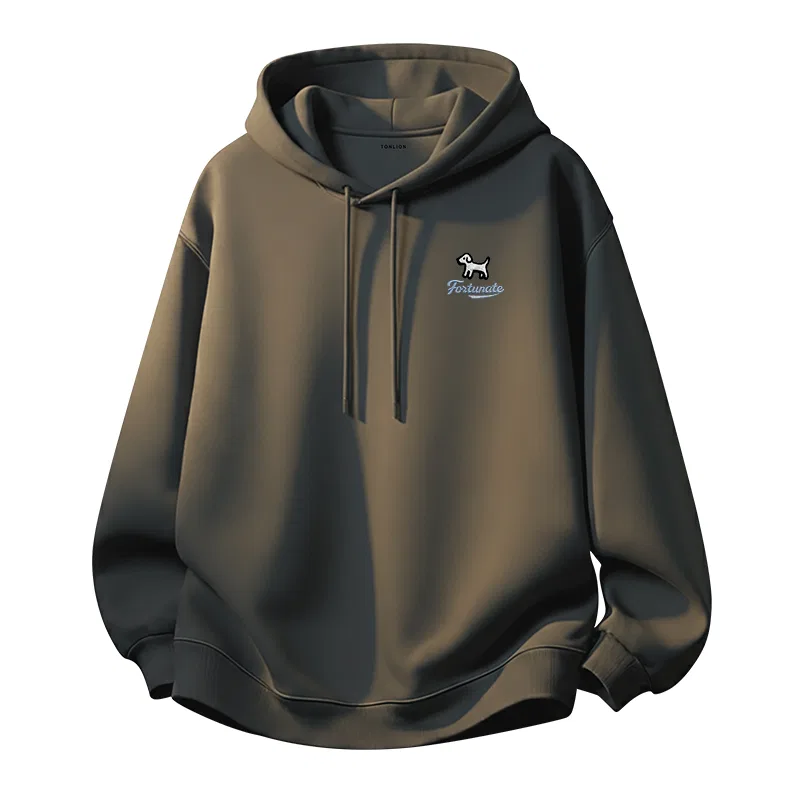 Детский худи оверсайз с вышивкой Tonlion, Dark Grey