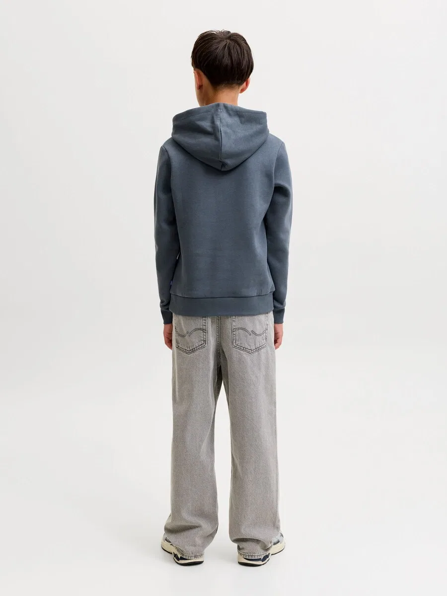 Детская толстовка серого цвета Jack & Jones Junior — фото 4