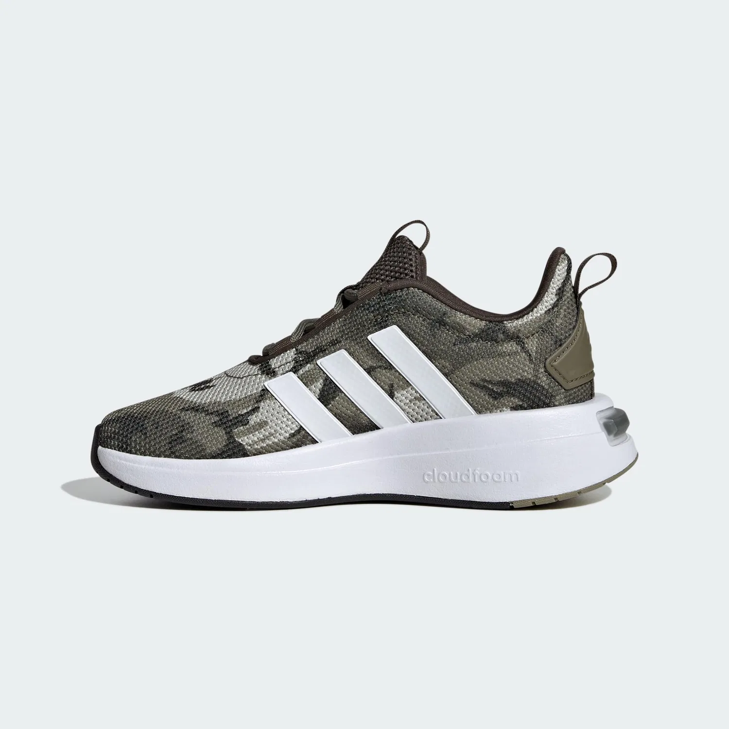 Детские кроссовки с липучкой Racer Tr23 Shoes Kids Adidas, Olive Cloud White Shadow Olive — фото 2