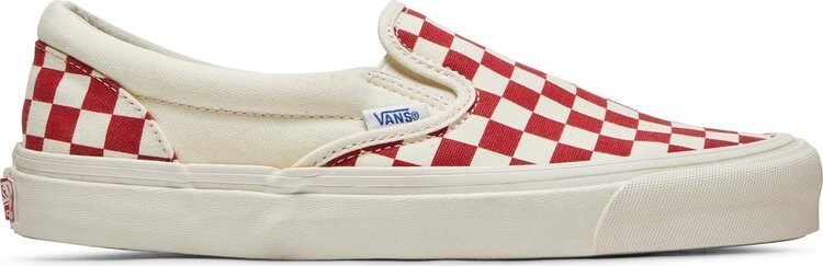 

Кеды Vans OG Classic Slip-On LX Red Checkerboard, белый