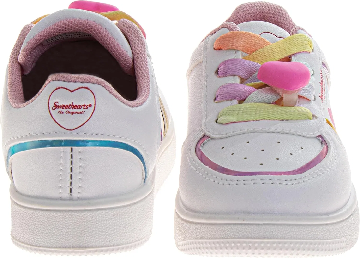 Детские кеды для девочек с принтом Heart Josmo, White Multi — фото 2