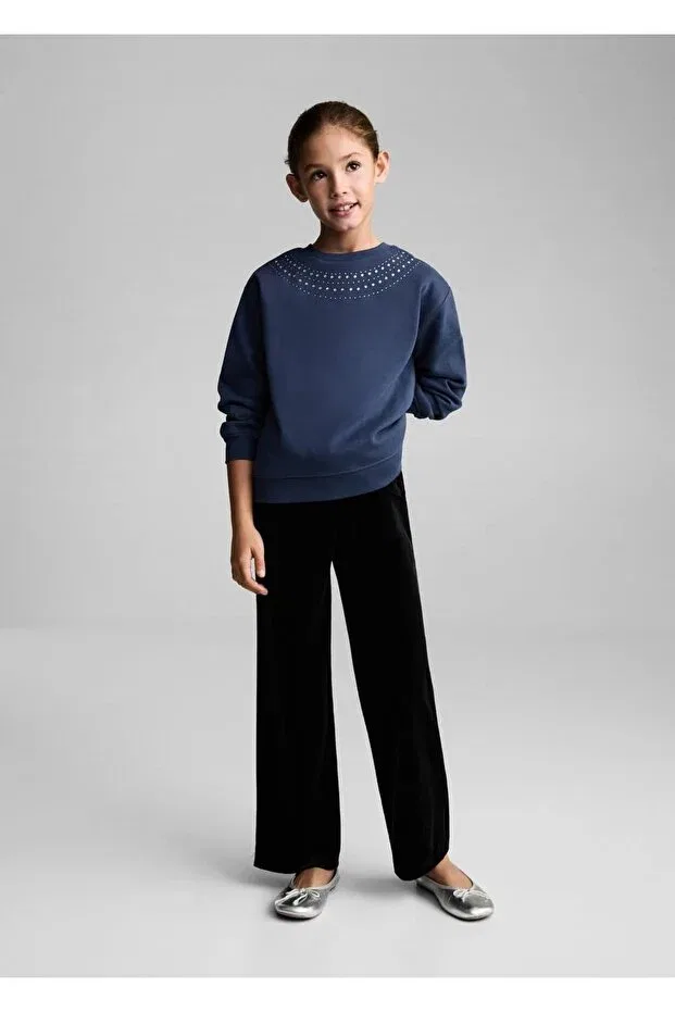 Детское худи для девочек Mango Kids, Navy Blue — фото 2