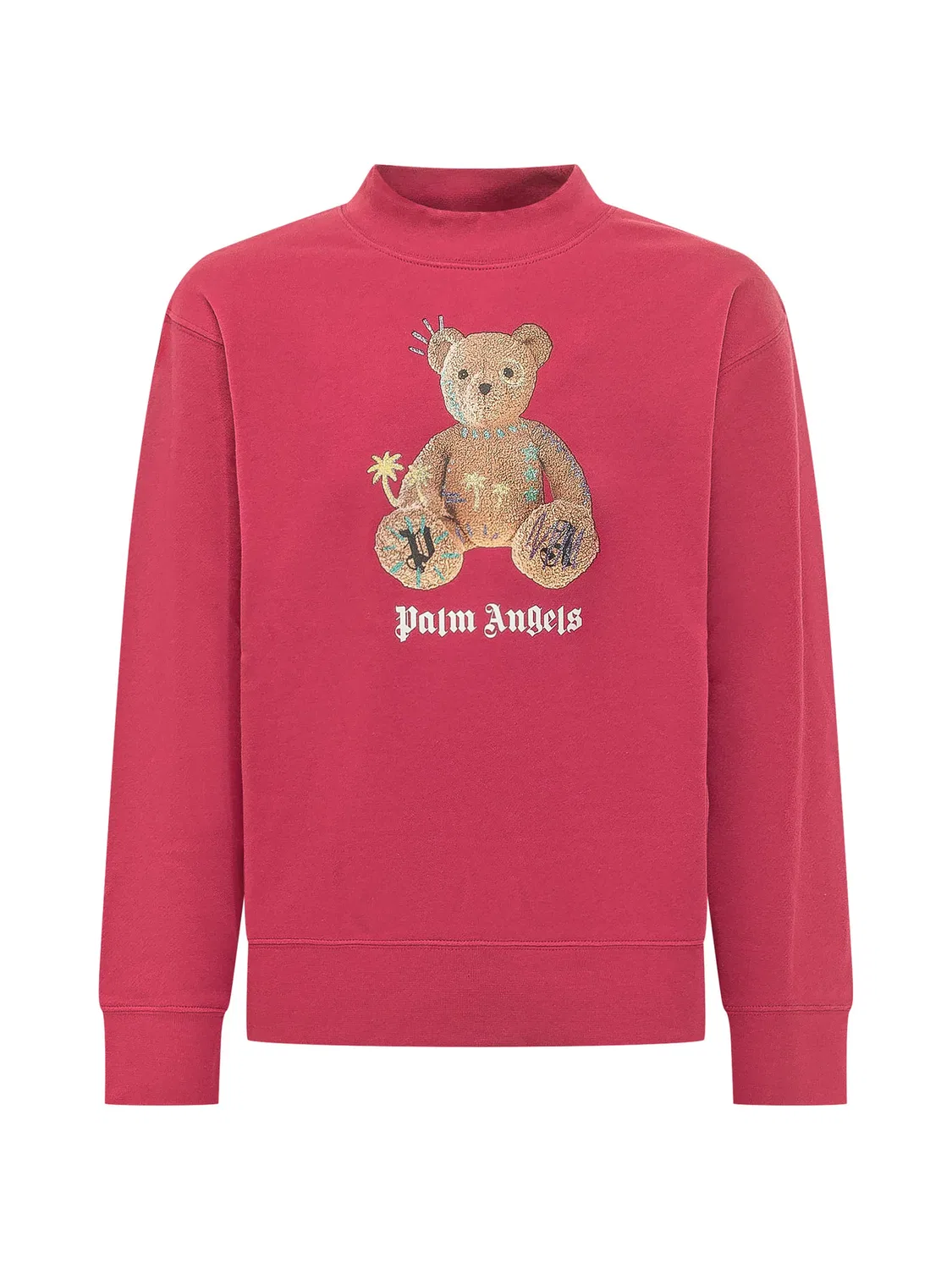 Свитшот с нашивкой медведя Palm Angels, розовый