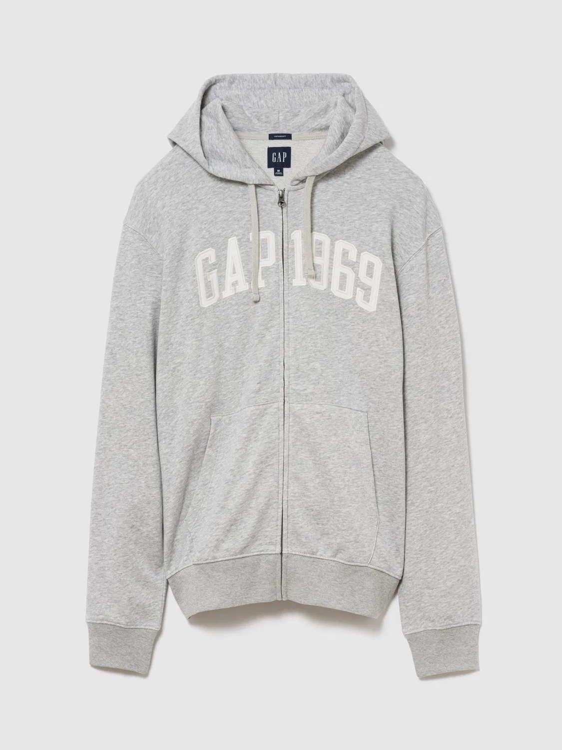 Худи на молнии Gap 1969 Logo, серый