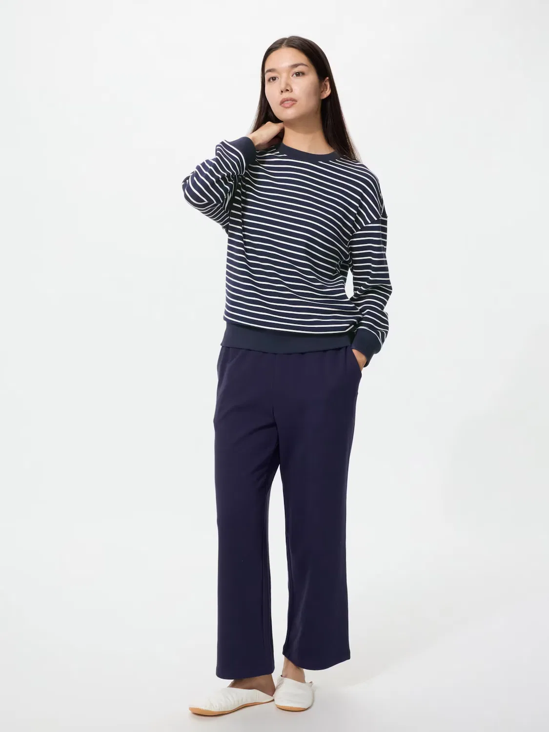Комплект Uniqlo, эластичный, темно-синий