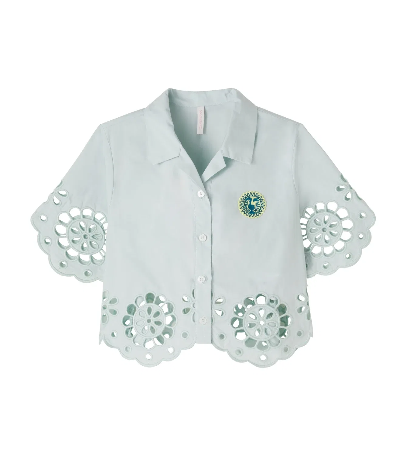 Блузка с вышивкой Awaken Zimmermann Kids, зеленый