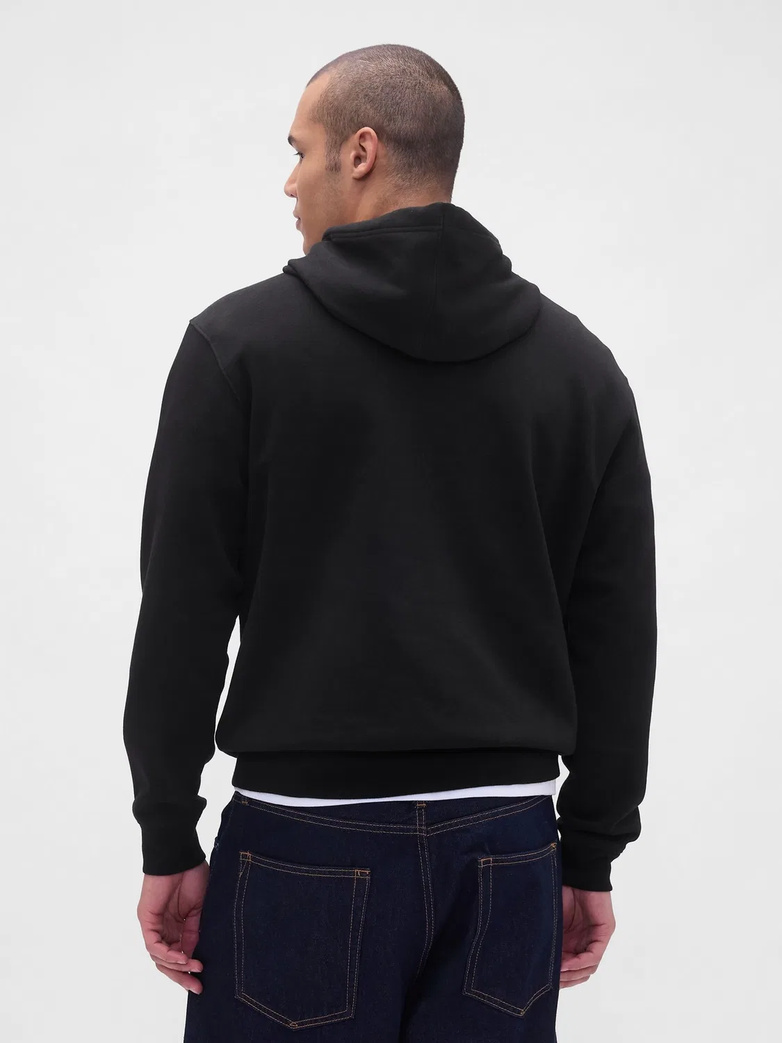 Худи Relaxed Mini-Logo Gap, черный — фото 2