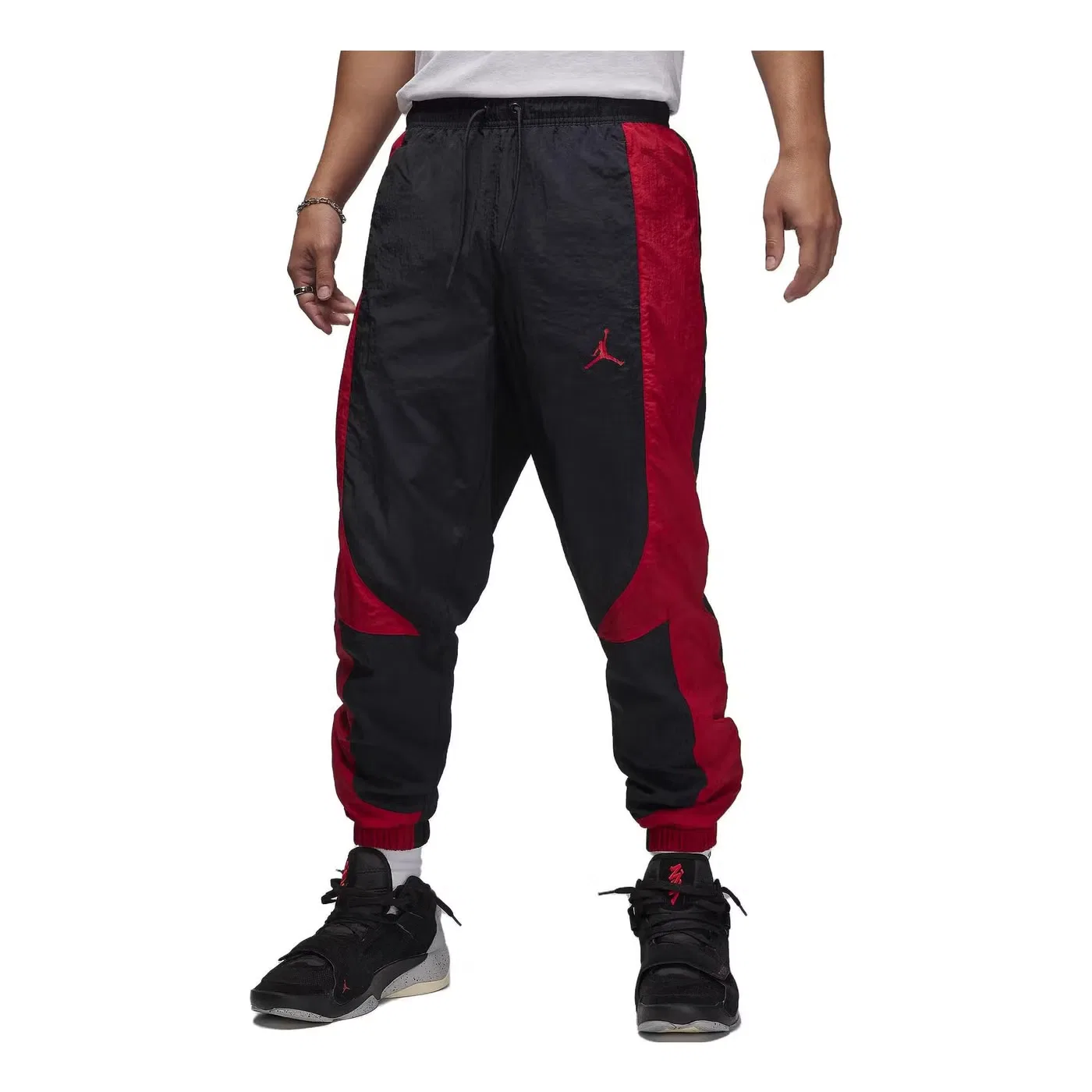 Штаны спортивные с логотипом Air Jordan, черный, красный