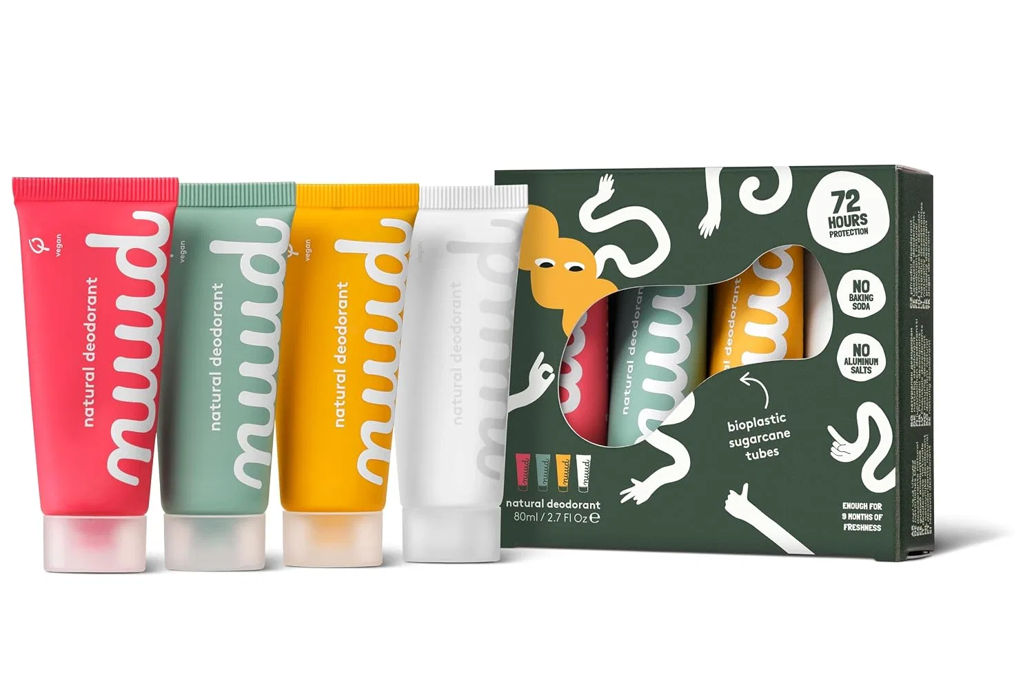 Дезодорант крем Nuud Family Pack, 4x20 мл — фото 2