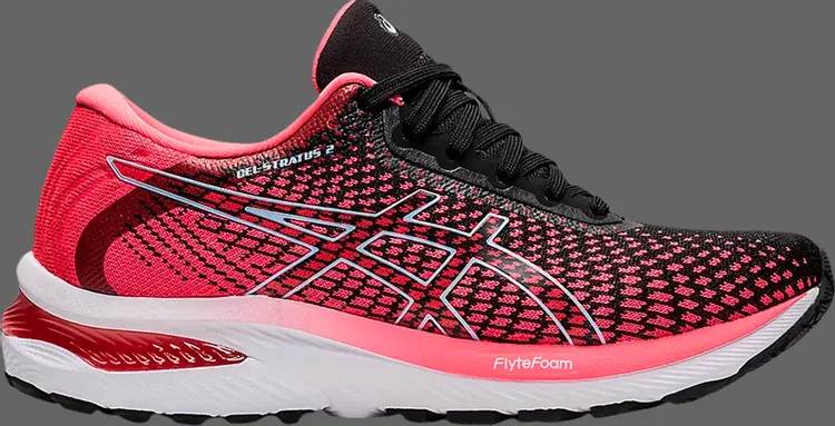 

Кроссовки wmns gel stratus 2 knit 'blazing coral black' Asics, красный